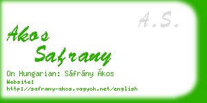 akos safrany business card